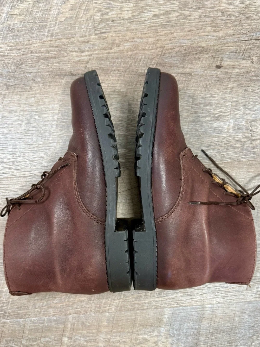 Vintage Eddie Bauer Women’s Brown Leather Lace-Up Ankle Boots 8.5